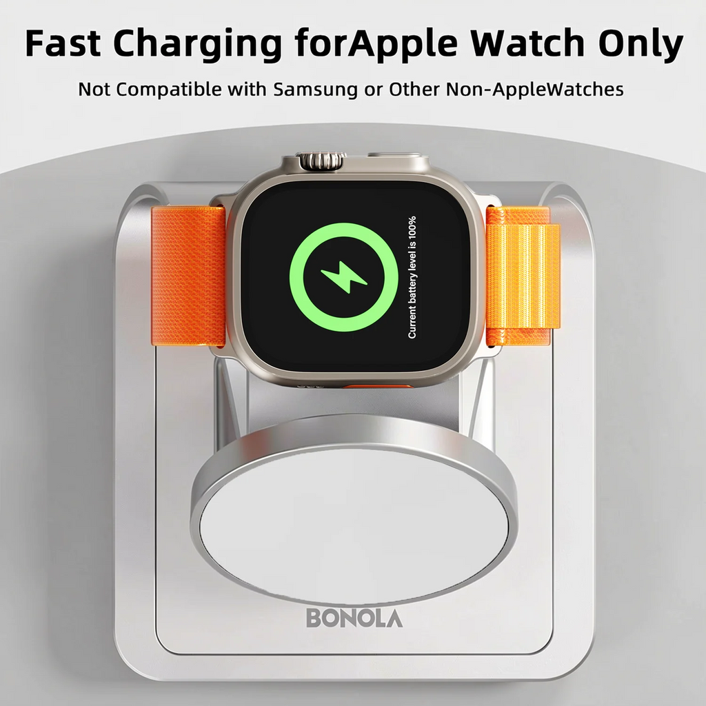 Station de Charge Magnétique 3-en-1 – iPhone, Apple Watch & AirPods